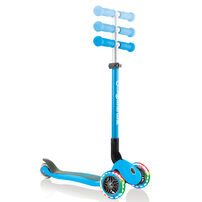 Globber Primo Foldable Lights Sky Blue Scooter