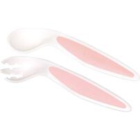 Edison Mama Fork and Spoon Baby With Case (Pastel Pink)