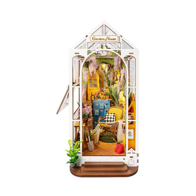 Rolife Book Nook Shelf Insert - Holiday Garden House