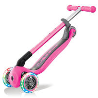 Globber Primo Foldable Lights Sky Neon Pink Scooter
