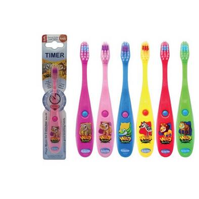 B Brite Brush Right Wild Bunch Musical Timer Toothbrush - Assorted